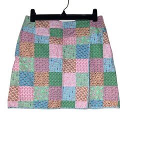 Vineyard Vines Women's Patchwork Mini Skirt Size 0 Multicolor Casual
